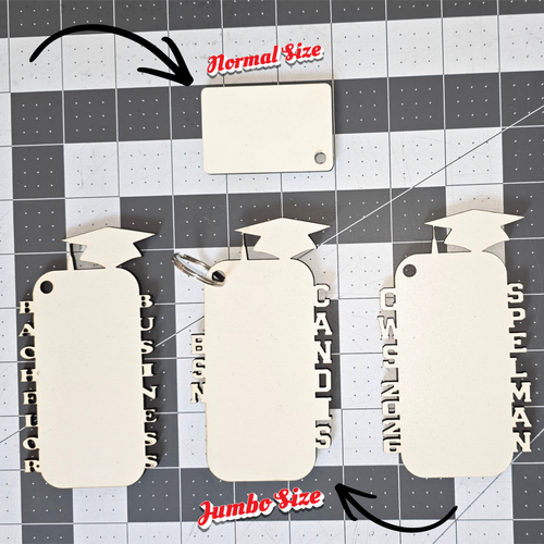 Custom Jumbo Keychain Blank 2.7 x 4.8 | Personalized Keychains image 0