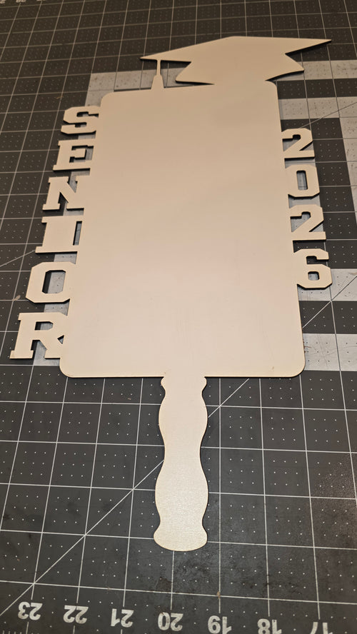 2026 Senior Grad Cap Sublimation MDF Paddle Fan  image 0