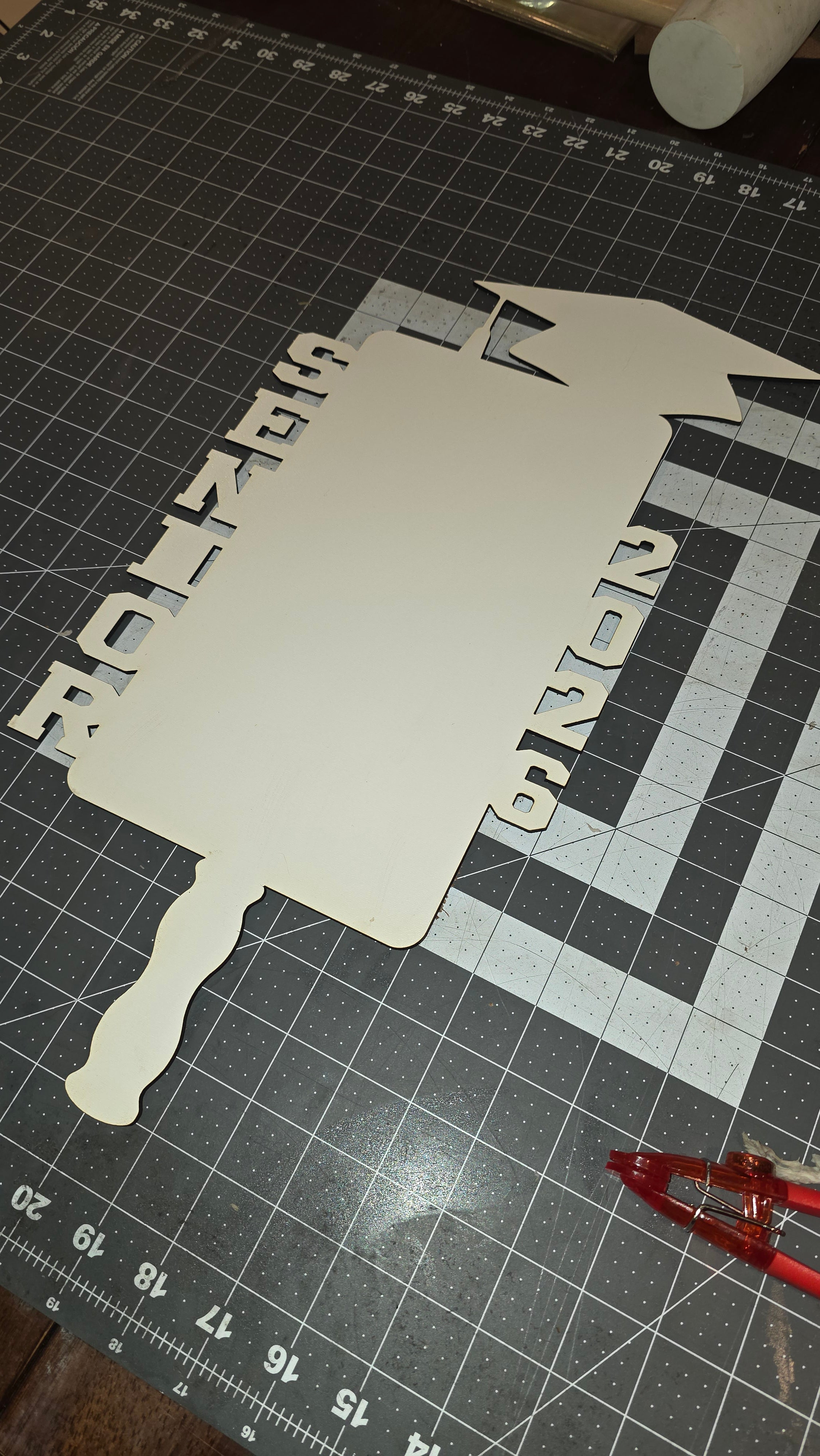 2026 Senior Grad Cap Sublimation MDF Paddle Fan  image 2