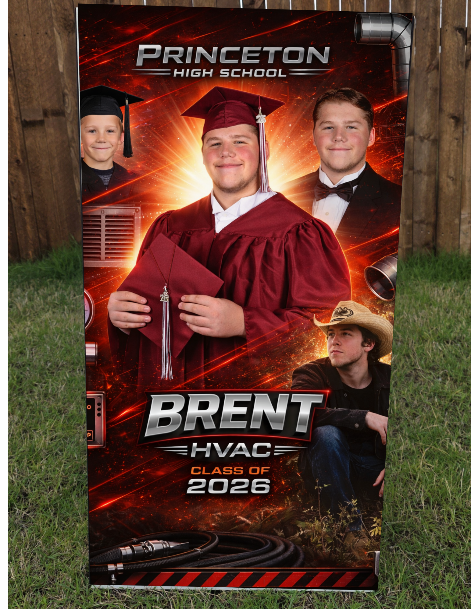 Luxury MDF Sublimation Grad Locker (15.5" x 30") – Custom Statement Display image 4