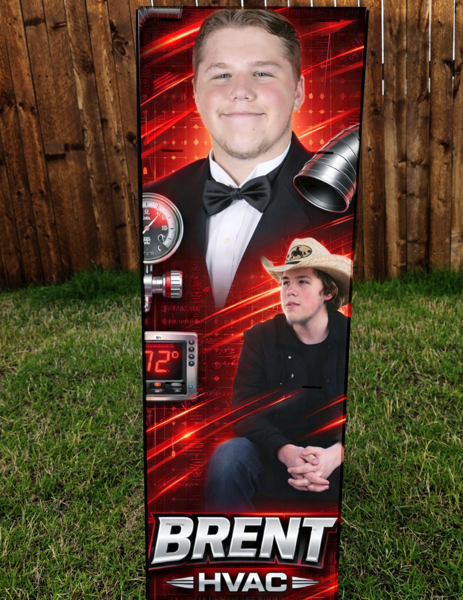 Luxury MDF Sublimation Grad Locker (15.5" x 30") – Custom Statement Display image 2